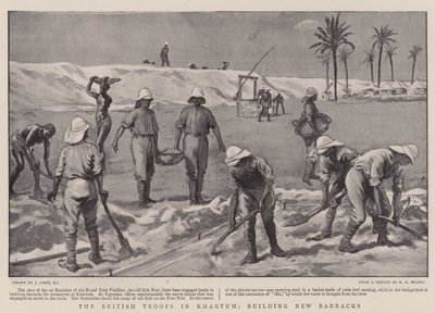The British Troops in Khartum, Building New Barracks by Joseph Nash